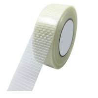 self-adhesive cross weave filament  strapping tape with fiberglass reinforcement for high bursting strength